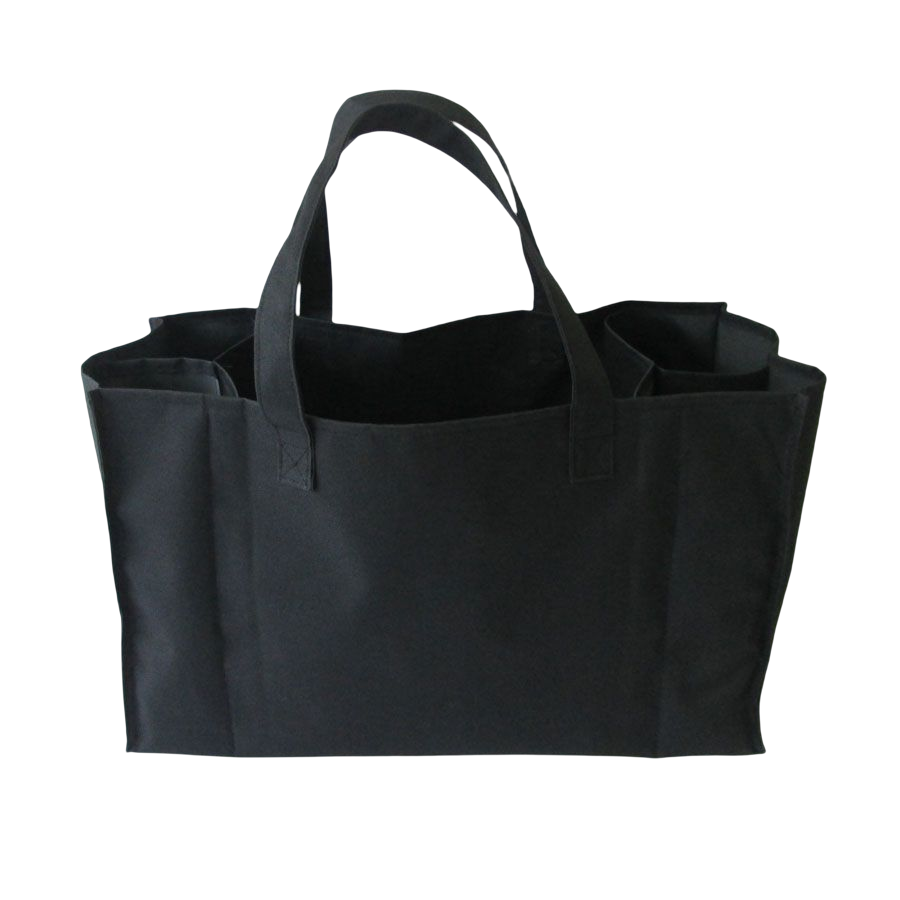 Polyester 4 bottle wine tote bag with handle