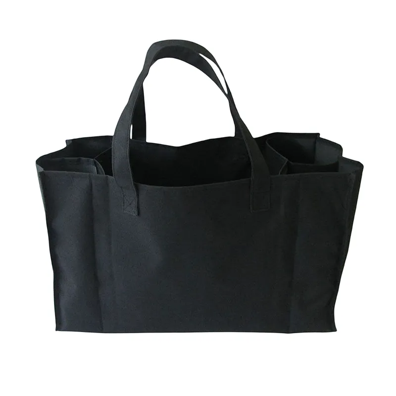 Polyester 4 bottle wine tote bag with handle