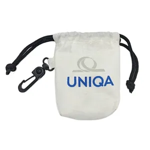 Custom polyester foldable shopping bag with small pouch