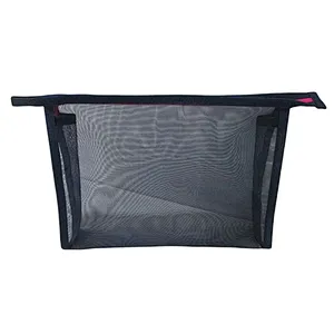 BSCI OEM nylon mesh net cosmetic makeup bag