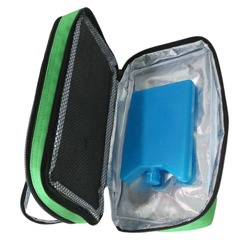 High quality double zipper compartment cooler bag