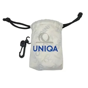 Custom polyester foldable shopping bag with small pouch