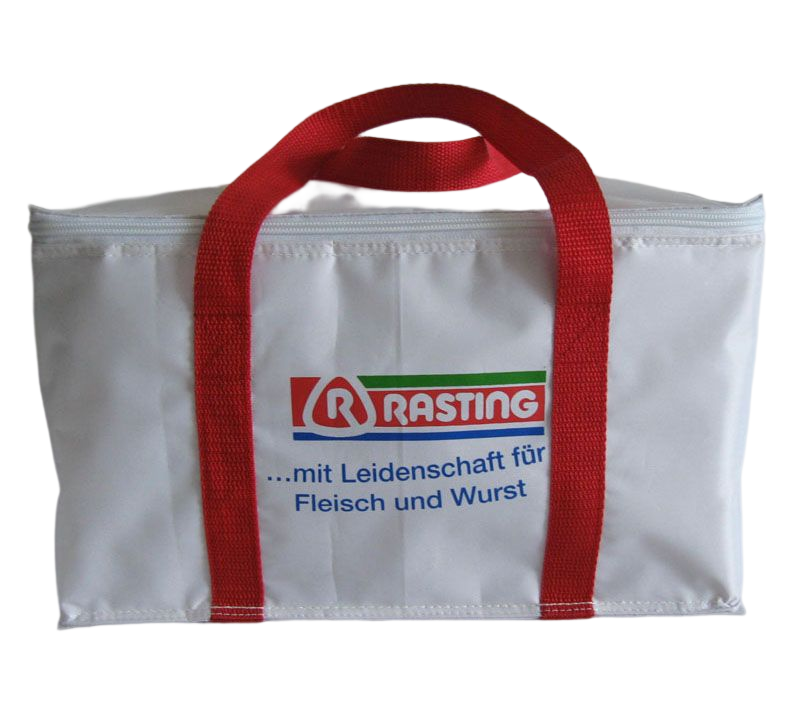 White 420D polyester cooling bag for food deliver