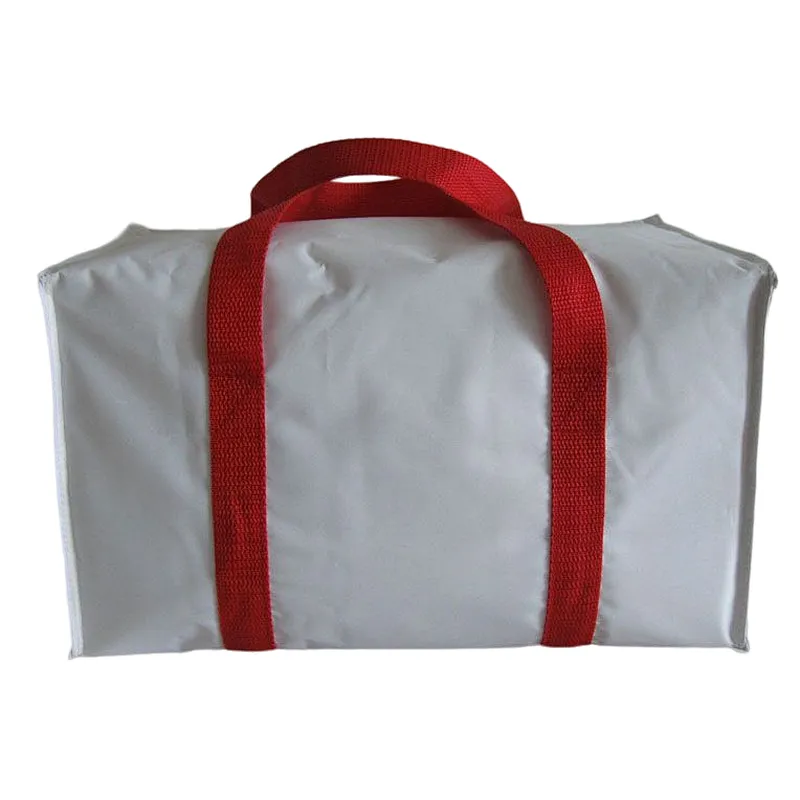 White 420D polyester cooling bag for food deliver