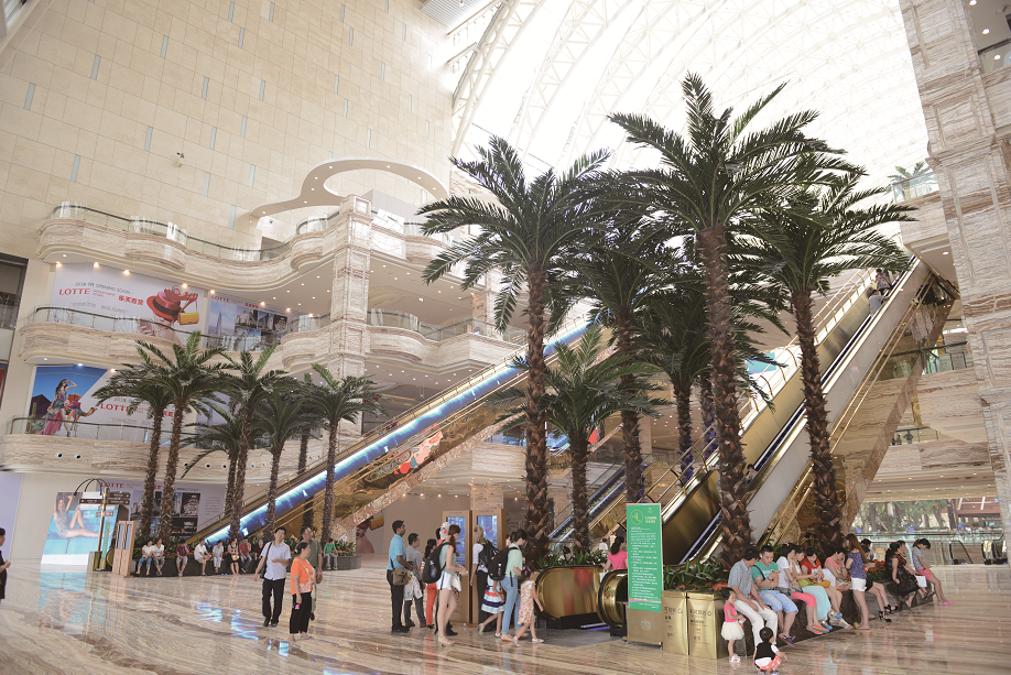 fake washington palm tree for shopping mall deco