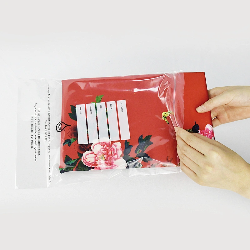 Custom d2w biodegradable plastic ziplock bags