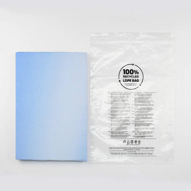 Custom recycled plastic grs certificate ziplock bags