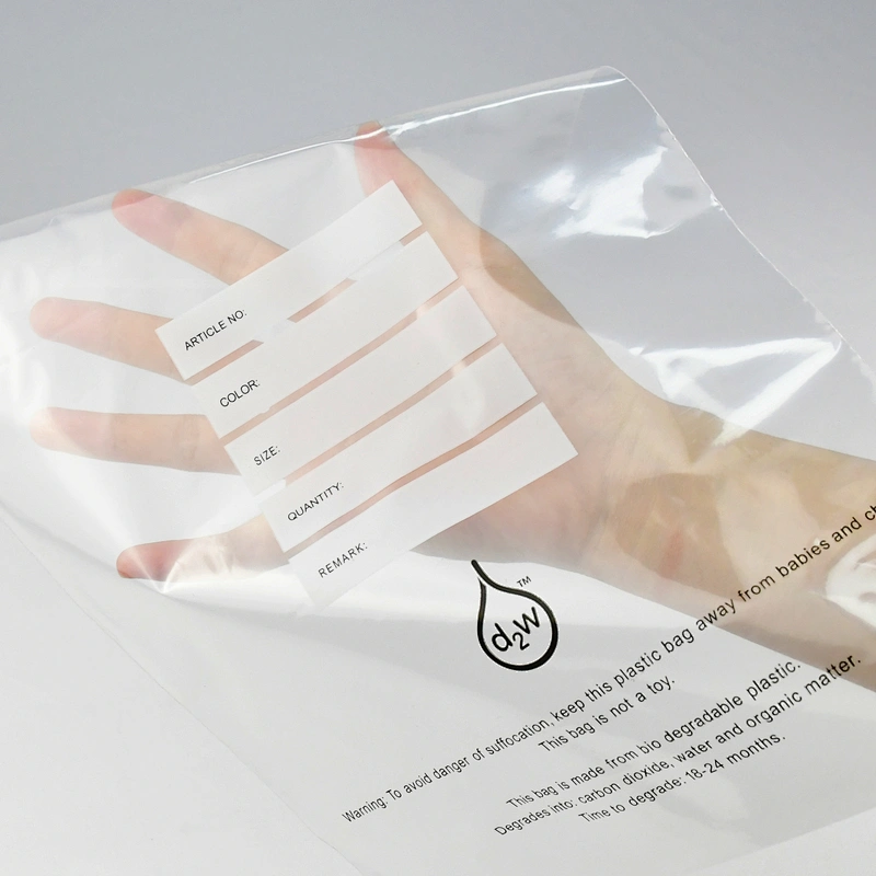 Custom d2w biodegradable plastic ziplock bags