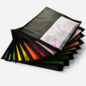 Custom frosted biodegradable plastic ziplock bag with window