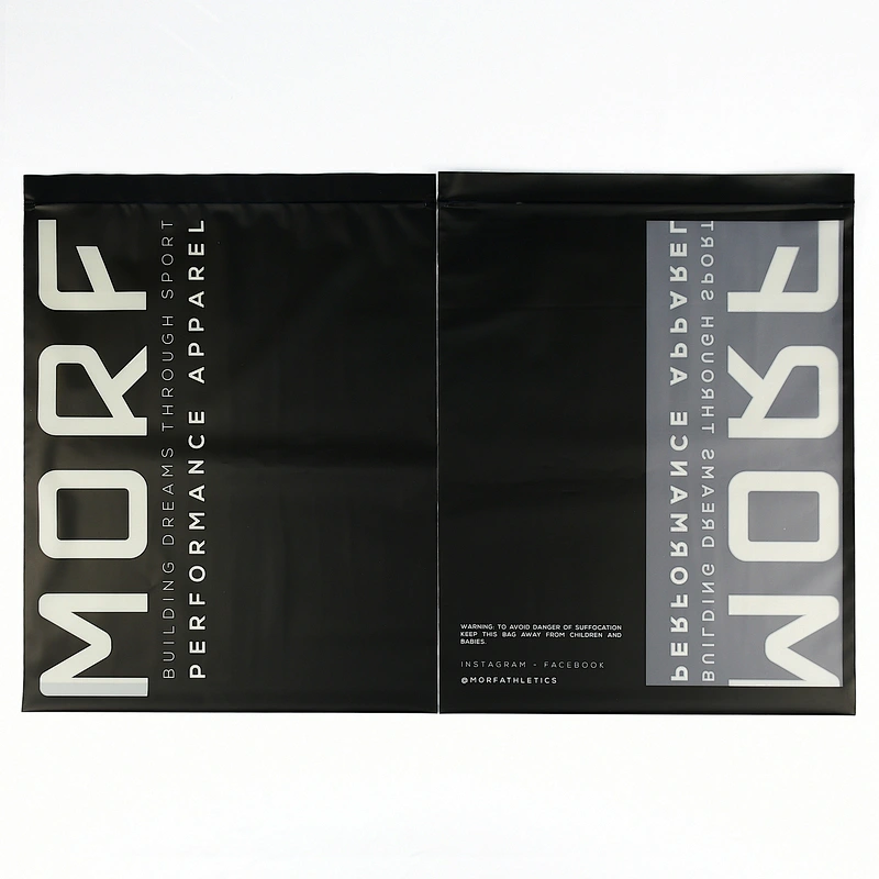 Custom frosted biodegradable plastic ziplock bag with window
