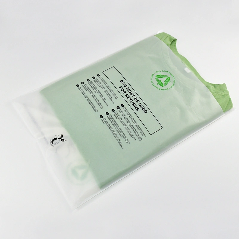 Custom pla biodegradable self adhesive corn starch compostable bag