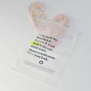 Custom eco friendly biodegradable plastic slider ziplock bags