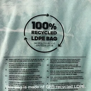 Custom transparent self-adhesive warning bag recycled plastic transparent bag for packaging clothes