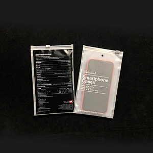 Cell phone zip lock bag frosted zipper bag custom plastic bags