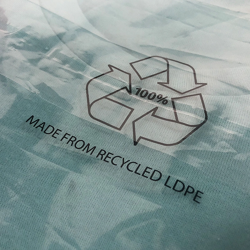 GRS transparent bag with logo self-adhesive bag Custom for clothes transparent packaging bags