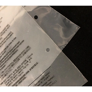 Custom transparent self-adhesive warning bag recycled plastic transparent bag for packaging clothes