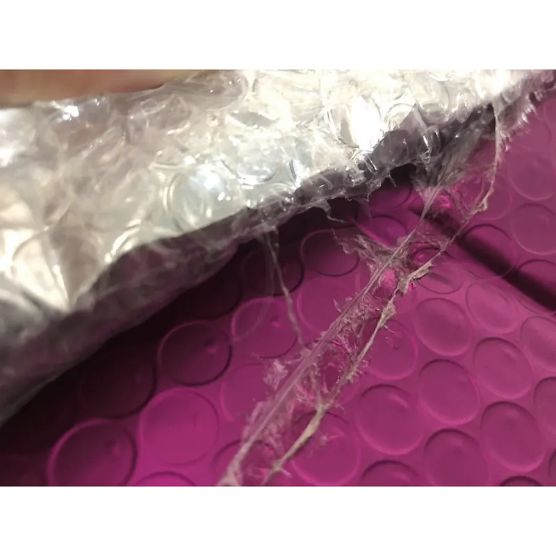 Custom  recycle bubble mailer bag pearlescent film bag sealing tape recyclable bubble bag for shipping
