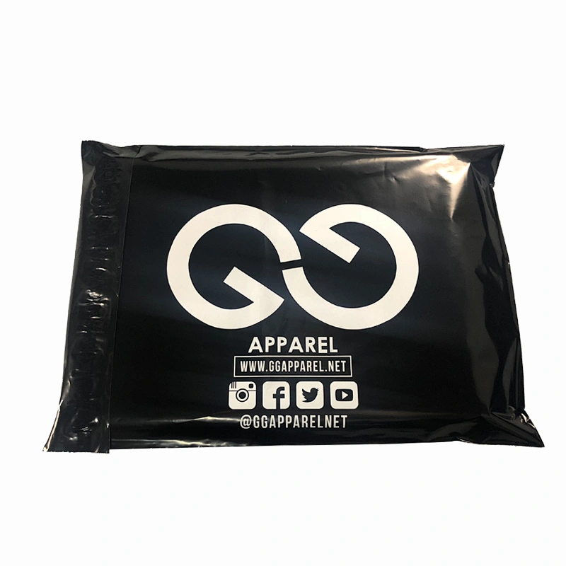 Custom courier bag plastic courier mailing bag black courier bag with logo