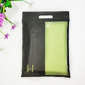 Custom clothing ziplock bags frosted bone bag ziplock plastic bags for packaging