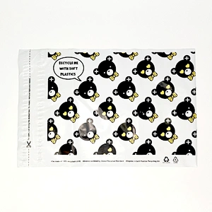 Recyclable LDPE courier bags bear ziplock plastic bag  custom courier plastic bags