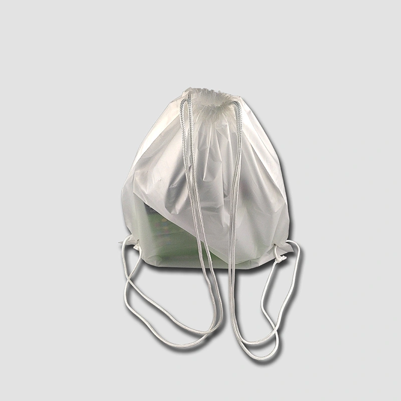 Customized small transparent plastic drawstring bag with string