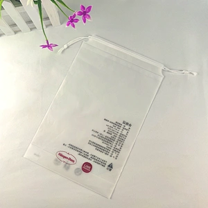 Custom drawstring bag recycled plastic bags stand up bag packaging bag with logo