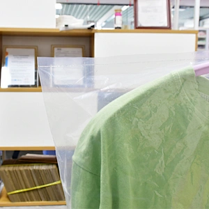Customized clear reuse plastic garment bags dust cover with logo