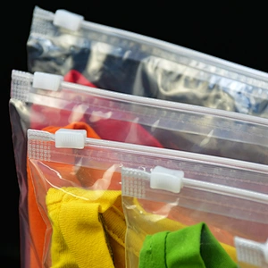 Custom biodegradable frosted plastic slider ziplock bags