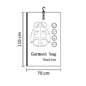 Transparent garment bags waterproof custom logo