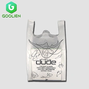 Corn starch biodegradable Vest bag