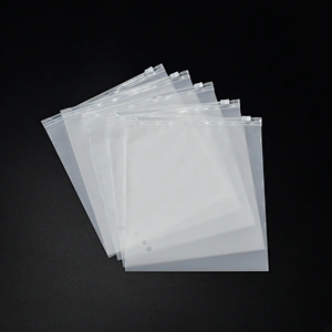 Custom biodegradable frosted plastic slider ziplock bags