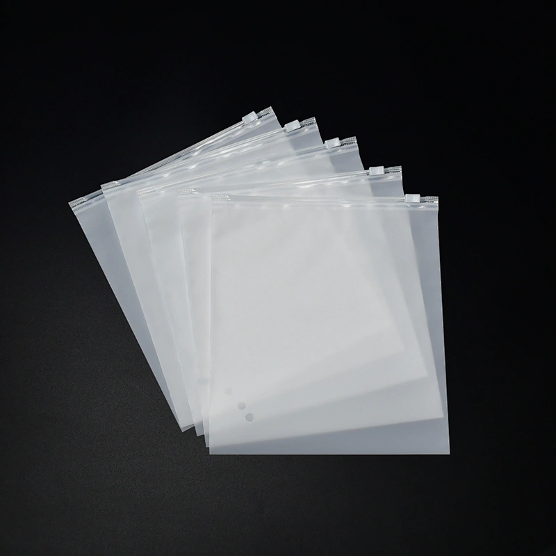 Custom biodegradable frosted plastic slider ziplock bags