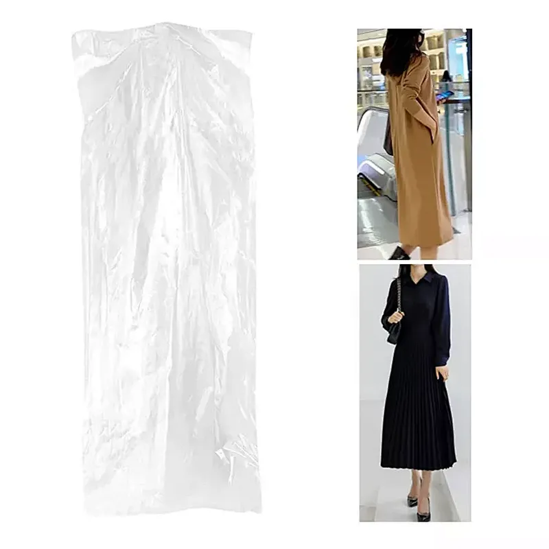 Transparent garment bags waterproof custom logo