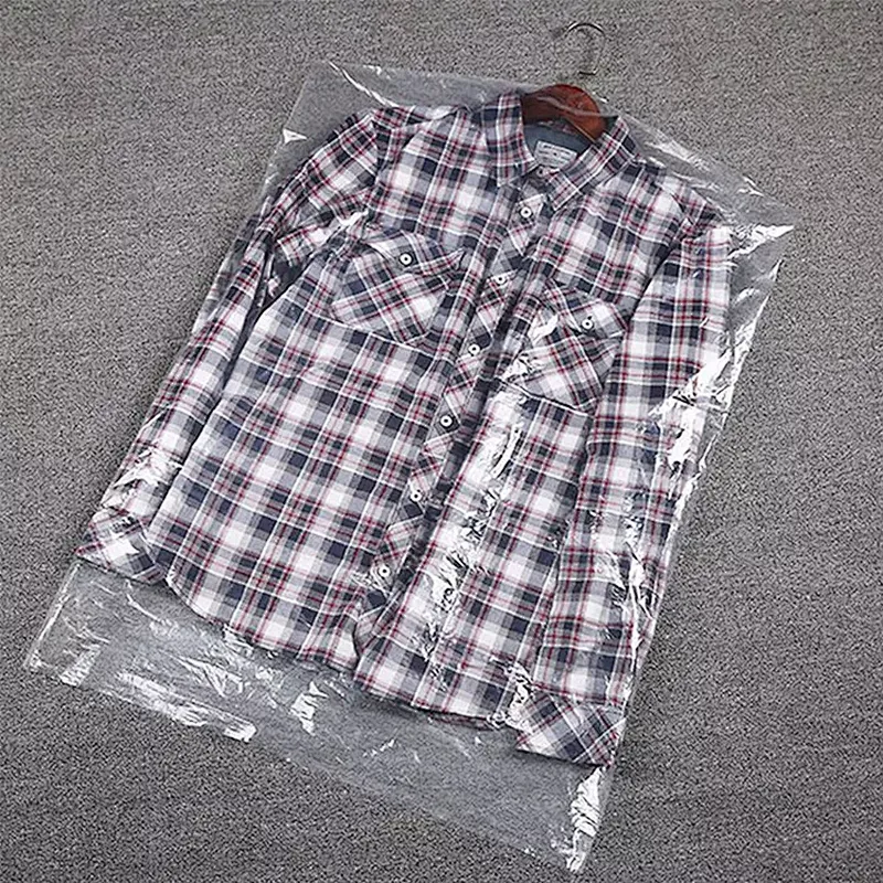Transparent garment bags waterproof custom logo