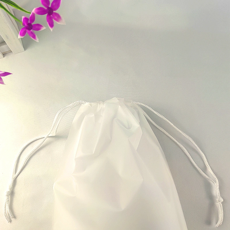 Custom drawstring bag recycled plastic bags stand up bag packaging bag with logo