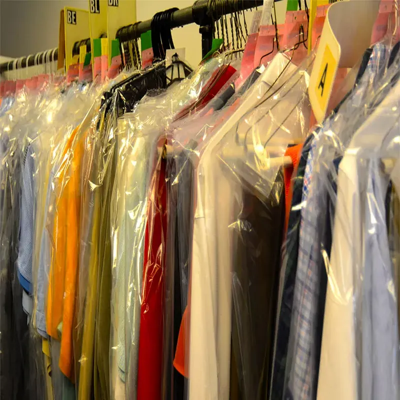Transparent garment bags waterproof custom logo
