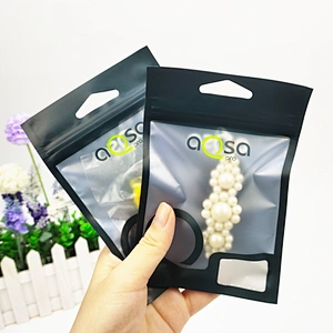 Custom printing wholesale compound bag green compound plastic bag jewelry packaging bag with logo