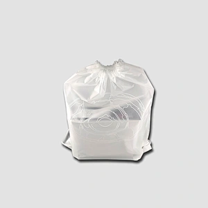 Customized small transparent plastic drawstring bag with string
