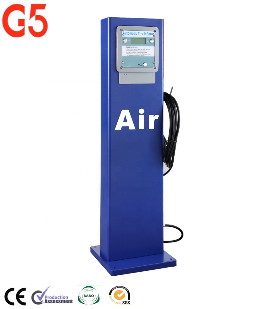 Automatic Freestanding Tyre Inflator Petrol Station Air Pumps Used Cars Out Door Gauges Filling Machine Motos Car Tire Inflators