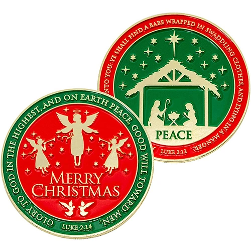  moneda de navidad de feliz navidad