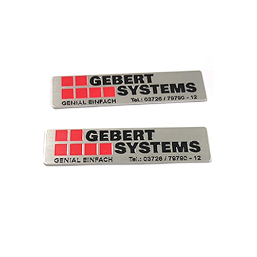 Metal logo nameplate customization