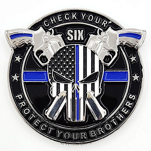 Custom Challenge Coin Silver Plated Metal Soft Enamel Challenge Police Coin