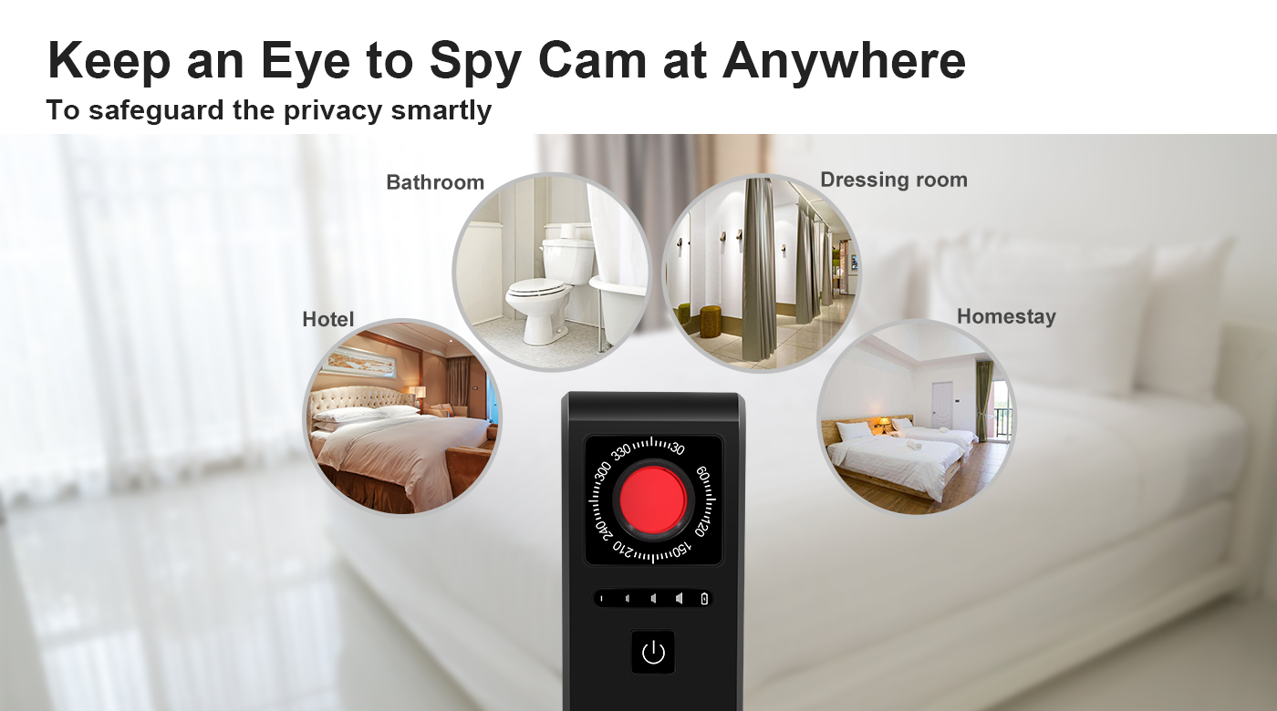 Eleshine Anti-Spy Hidden Camera Finder DE01 hidden camera finder button and indicator detail image 8