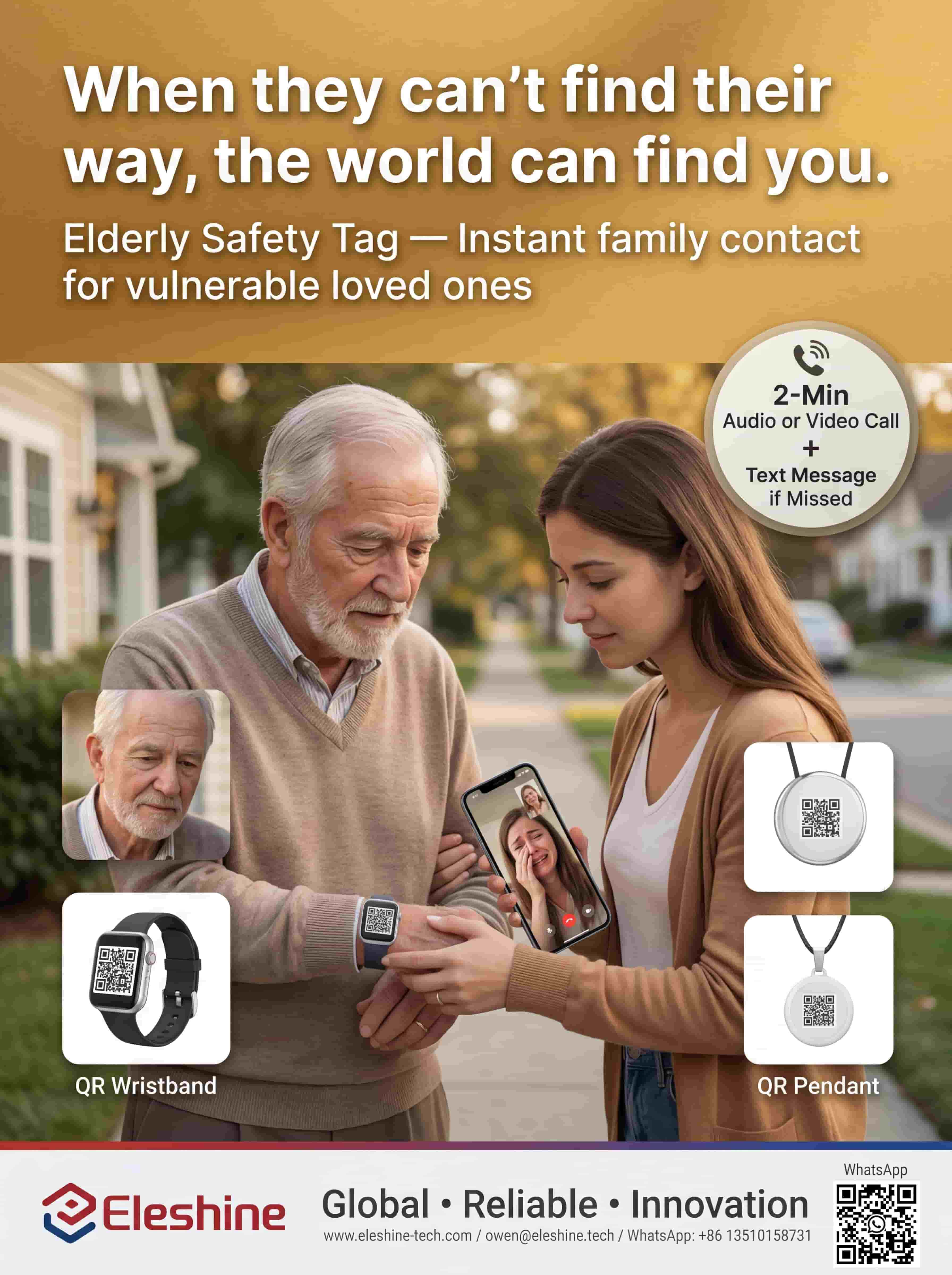Eleshine Instant QR Call IQ001 WebRTC QR call security device accessory and component close-up