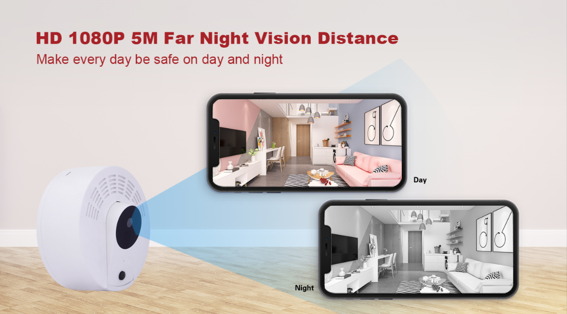 Dummy Smoke Detector Wi-Fi Security Camera (330° PAN Rotating)
