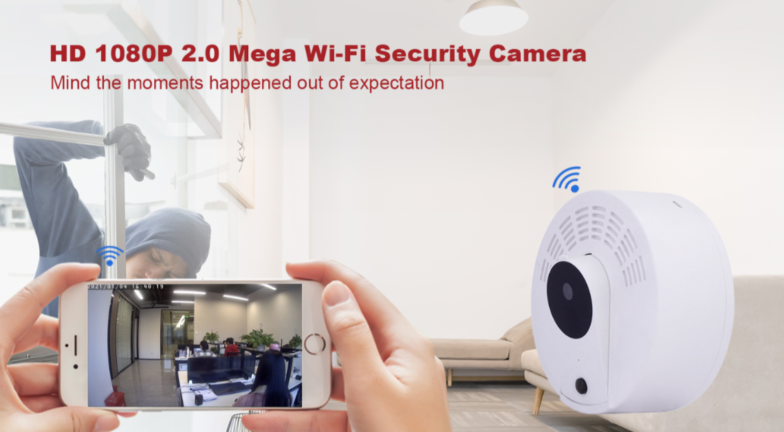 Dummy Smoke Detector Wi-Fi Security Camera (330° PAN Rotating)