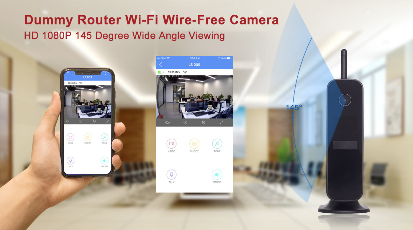 PIR 1-2 Years Standby Dummy Router Wi-Fi Camera