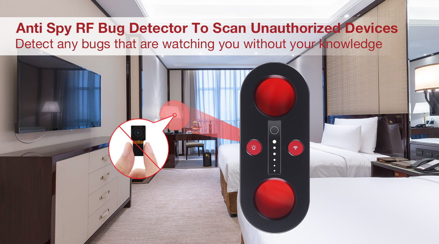 Eleshine Anti Spy RF Bug Detector DE010 RF bug detector package accessories and setup detail image 10