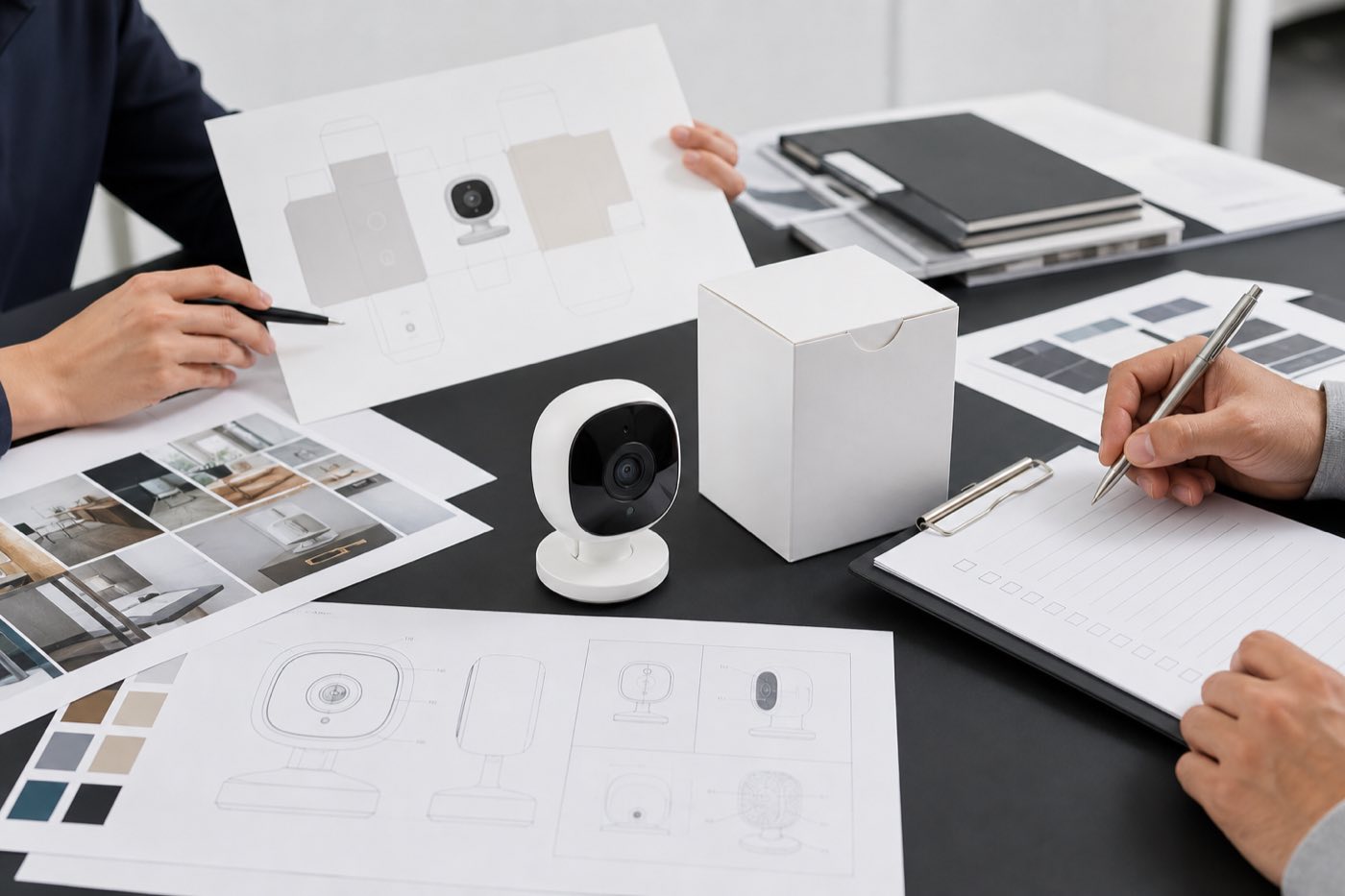 OEM security camera packaging and documentation review for a private-label order