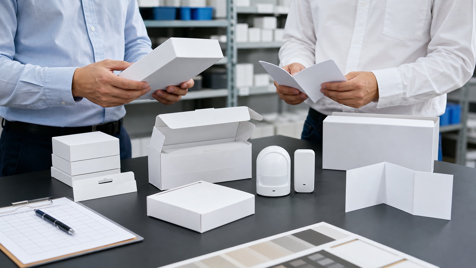 OEM security electronics packaging and documentation review for a private-label project
